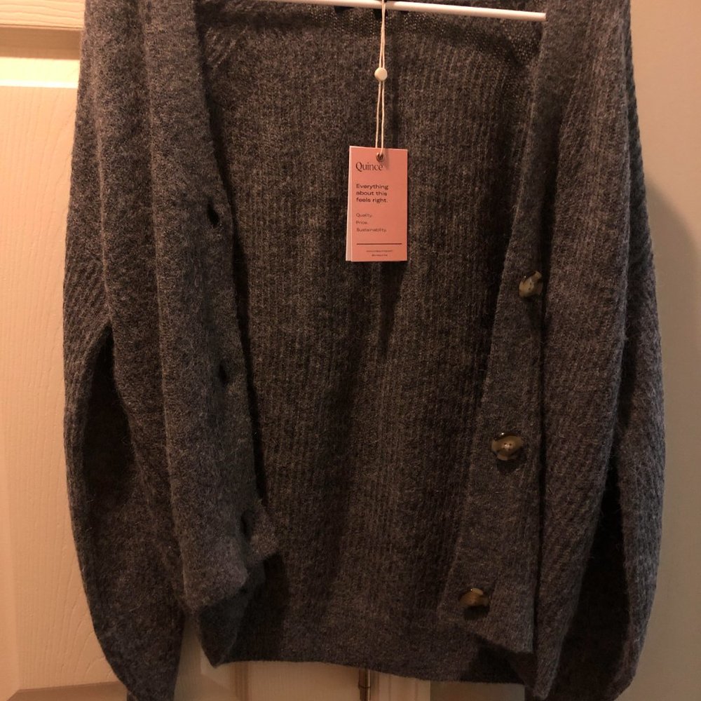 Quince Baby Alpaca-Wool Cropped Cardigan